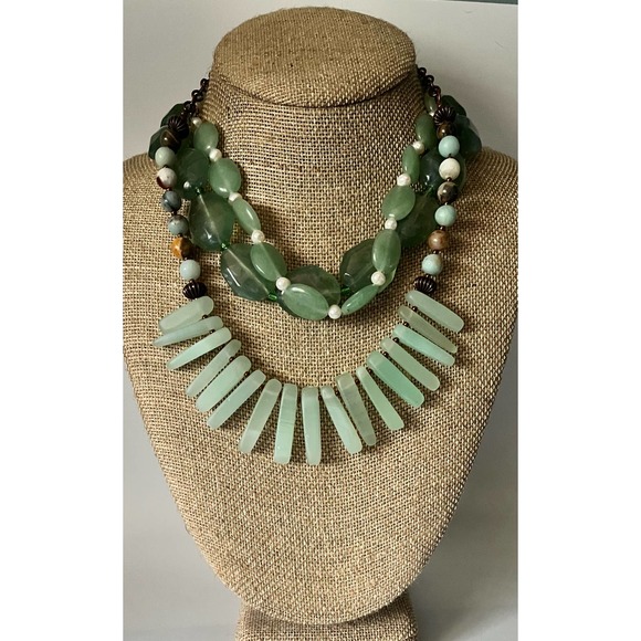 Sea Glass, Jade & Natural Stone Necklace Bundle - Picture 2 of 7